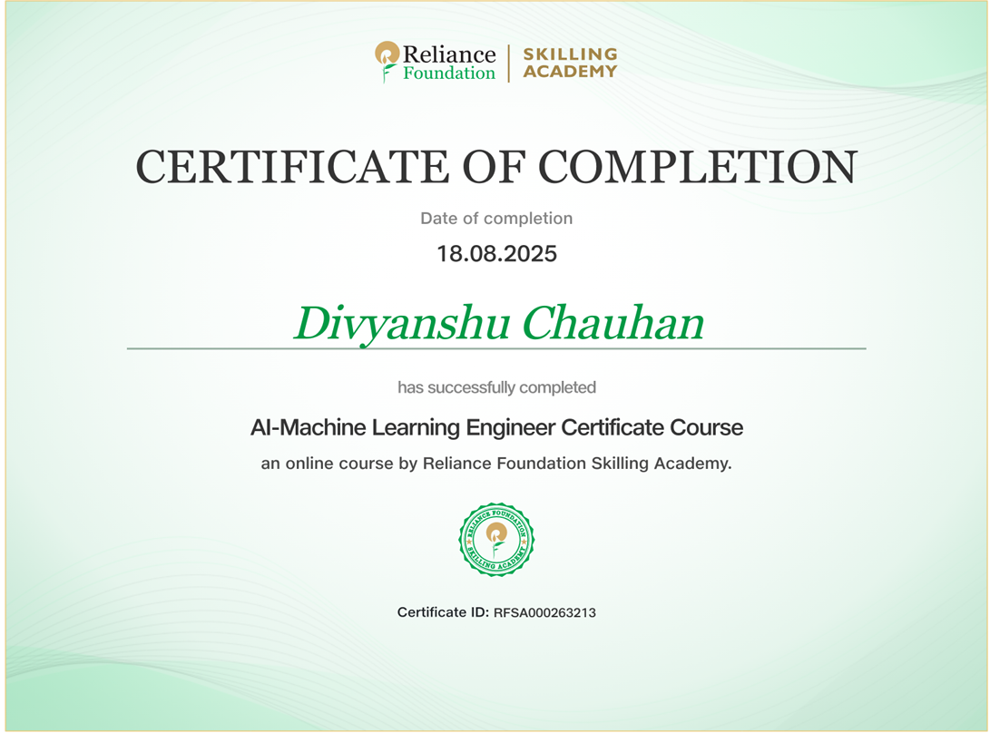 Divyanshu Chauhan | AI Engineer & Data Analyst